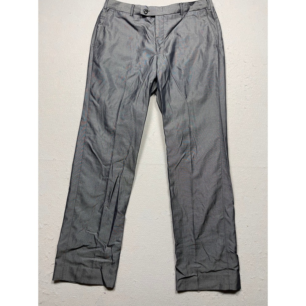 Park‎ Avenue Mintz Fit Trousers Polyester Viscose Grey 92cm 36 Mens